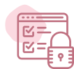 Icon: secure browser and padlock, representing confidentiality.