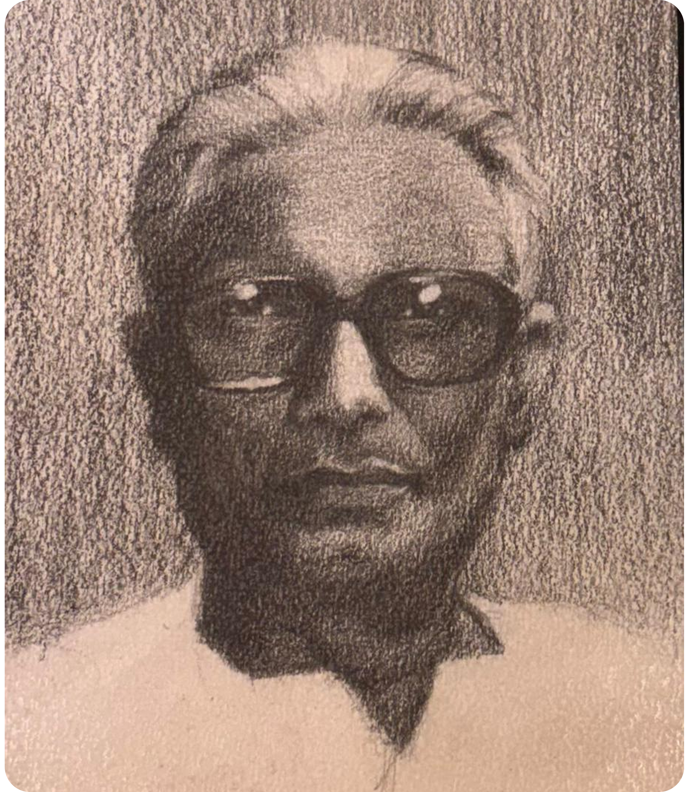 Portrait sketch of Kaviraj Sri Ramakanta Pakrashi